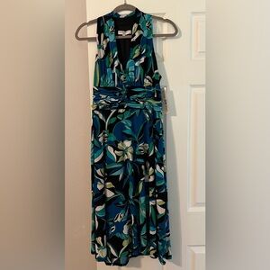NWT Evan-Picone Vibrant Floral Patterned Midi Dress Women’s Size 12